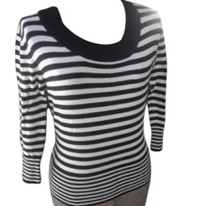 Size  M Etam striped white an black sweater